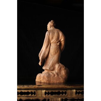 太田南海 桃仙人 木彫像　X438 