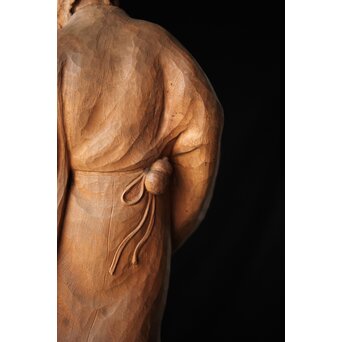 太田南海 桃仙人 木彫像　X438 