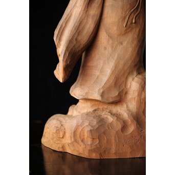 太田南海 桃仙人 木彫像　X438 