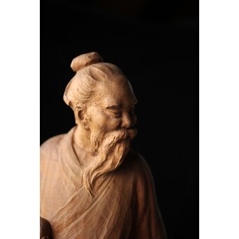 太田南海 桃仙人 木彫像　X438 