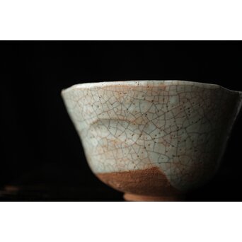 後楽園焼 香炉釉楽茶碗　P448 