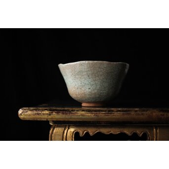 後楽園焼 香炉釉楽茶碗　P448 