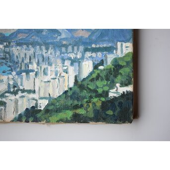 石川滋彦【香港】油彩額装　Z472 