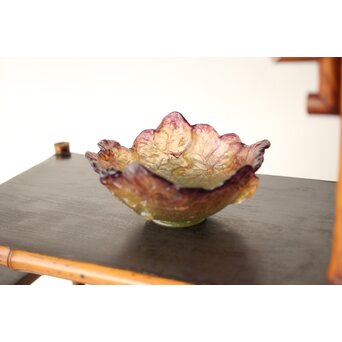 Nancy France 刻 ボウル ガラス工芸 アールヌーヴォ　Y046 