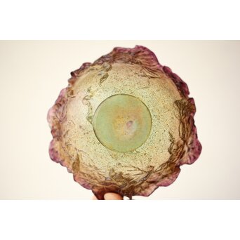 Nancy France 刻 ボウル ガラス工芸 アールヌーヴォ　Y046 