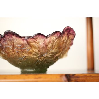 Nancy France 刻 ボウル ガラス工芸 アールヌーヴォ　Y046 