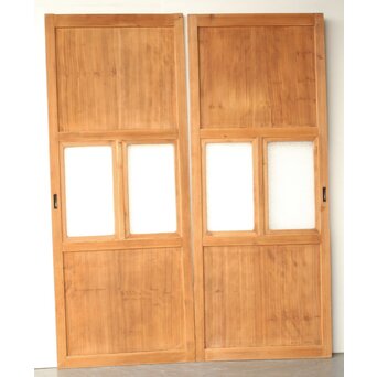 白木 ダイアガラス戸 4枚1組　GD0205 AB　表