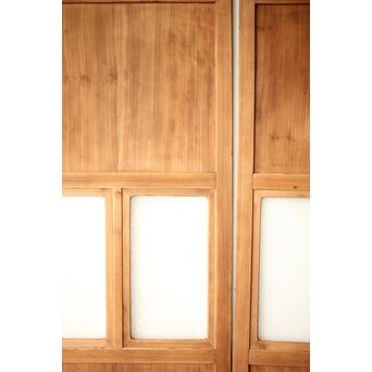 白木 ダイアガラス戸 4枚1組　GD0205 