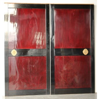 欅一枚板 帯戸 4枚1組　B1060 AB　ウラ