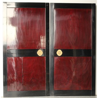 欅一枚板 帯戸 4枚1組　B1060 AB　表