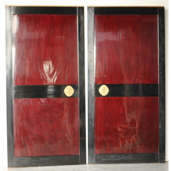 欅一枚板 帯戸 4枚1組　B1060 CD　ウラ