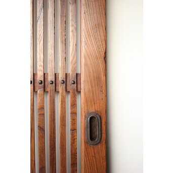 総欅 格子蔵戸　W0136 