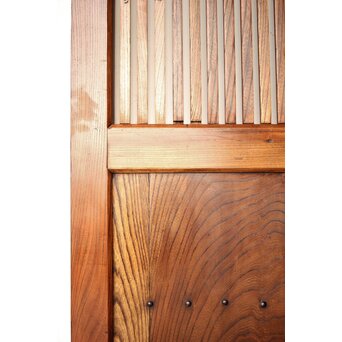 総欅 格子蔵戸　W0136 