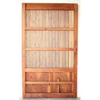 総欅 格子蔵戸　W0136 ウラ