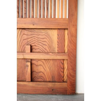 総欅 格子蔵戸　W0136 