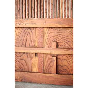 総欅 格子蔵戸　W0136 