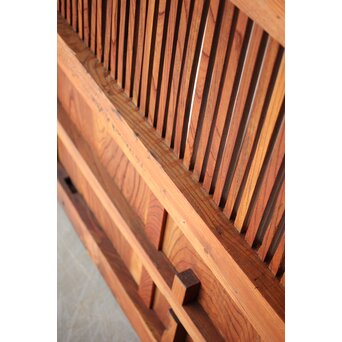 総欅 格子蔵戸　W0136 