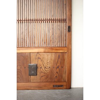 総欅 格子蔵戸　W0136 