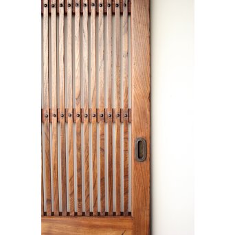 総欅 格子蔵戸　W0136 