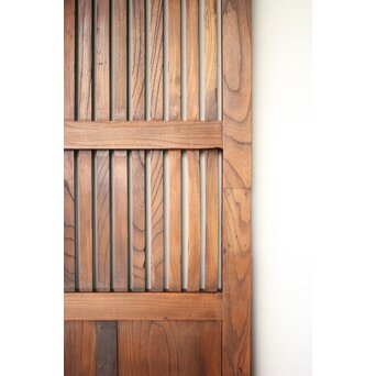 巾着金具 総欅 格子蔵戸　W0137YD 