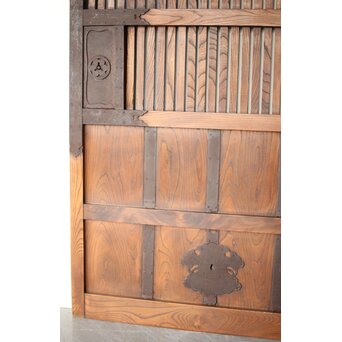 巾着金具 総欅 格子蔵戸　W0137YD 