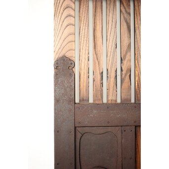 巾着金具 総欅 格子蔵戸　W0137YD 