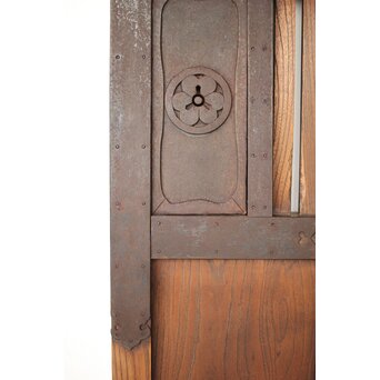 巾着金具 総欅 格子蔵戸　W0137YD 