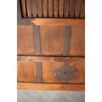 巾着金具 総欅 格子蔵戸　W0137YD 