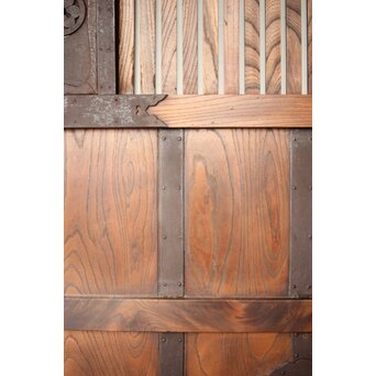 巾着金具 総欅 格子蔵戸　W0137YD 