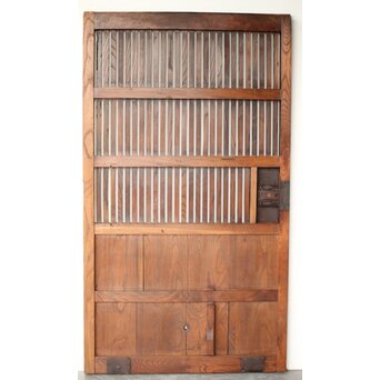 巾着金具 総欅 格子蔵戸　W0137YD ウラ