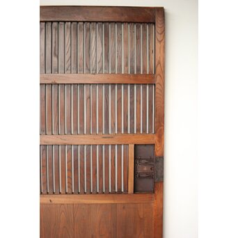 巾着金具 総欅 格子蔵戸　W0137YD 