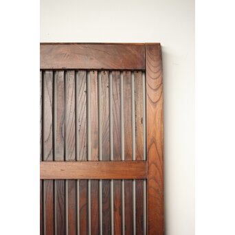 巾着金具 総欅 格子蔵戸　W0137YD 