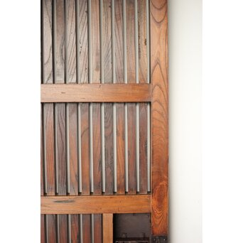 巾着金具 総欅 格子蔵戸　W0137YD 