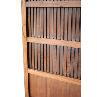 巾着金具 総欅 格子蔵戸　W0137YD 