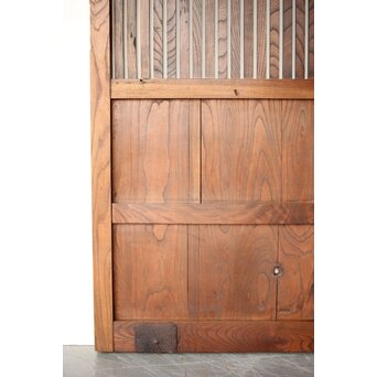 巾着金具 総欅 格子蔵戸　W0137YD 