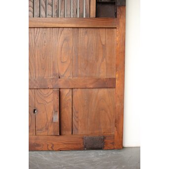 巾着金具 総欅 格子蔵戸　W0137YD 