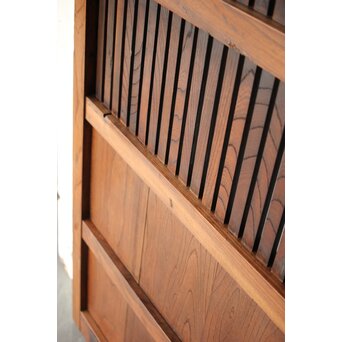 巾着金具 総欅 格子蔵戸　W0137YD 