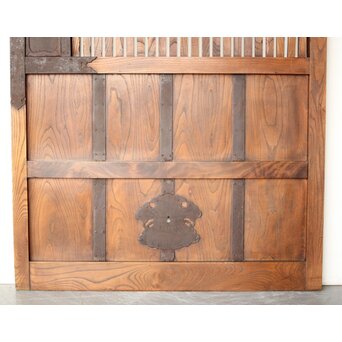 巾着金具 総欅 格子蔵戸　W0137YD 