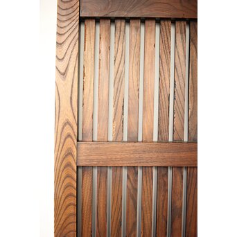 巾着金具 総欅 格子蔵戸　W0137YD 