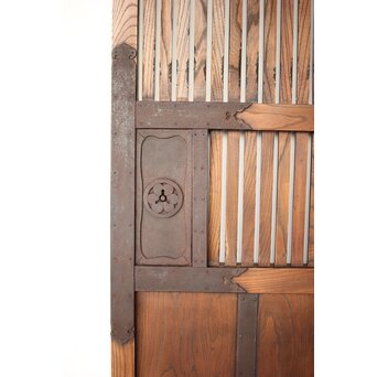 巾着金具 総欅 格子蔵戸　W0137YD 