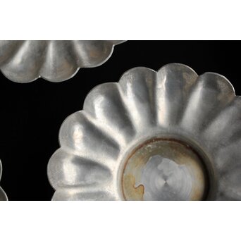 唐物 菊型厚手錫 茶托 20枚　M398 