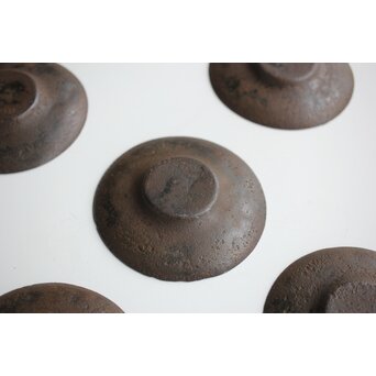 千成堂 鉄打出茶托 5枚1組　M400 