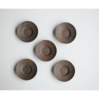 千成堂 鉄打出茶托 5枚1組　M400