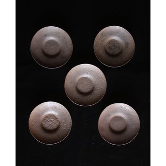 千成堂 鉄打出茶托 5枚1組　M400 