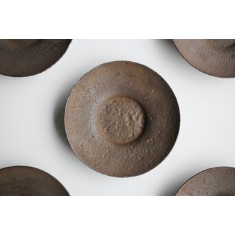 千成堂 鉄打出茶托 5枚1組　M400 