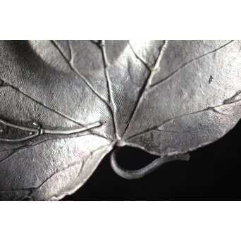 三代 本間琢斎 秋海棠 鋳錫茶托 七客 六代琢斎識箱　M402 