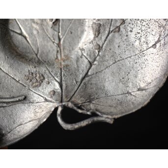 三代 本間琢斎 秋海棠 鋳錫茶托 七客 六代琢斎識箱　M402 