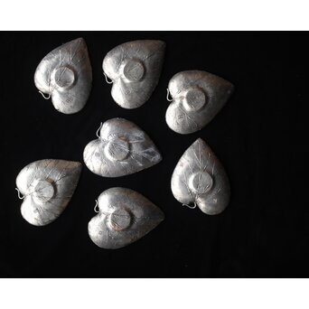 三代 本間琢斎 秋海棠 鋳錫茶托 七客 六代琢斎識箱　M402 