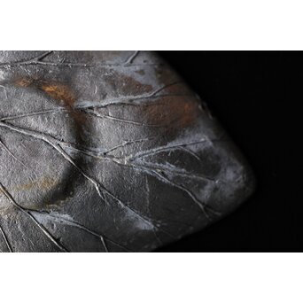 三代 本間琢斎 秋海棠 鋳錫茶托 七客 六代琢斎識箱　M402 