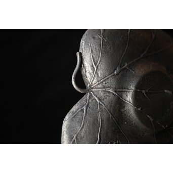 三代 本間琢斎 秋海棠 鋳錫茶托 七客 六代琢斎識箱　M402 